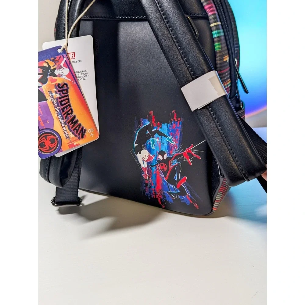 NWT Loungefly Spider-Man Across The Spider-Verse Lenticular Mini Backpack Marvel